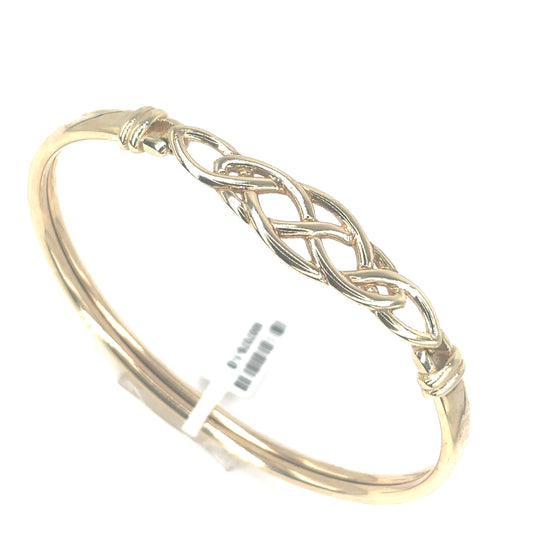 Women’s 9ct Yellow Gold Celtic Openwork Bangle - 8g - Hyman’s Jewellers