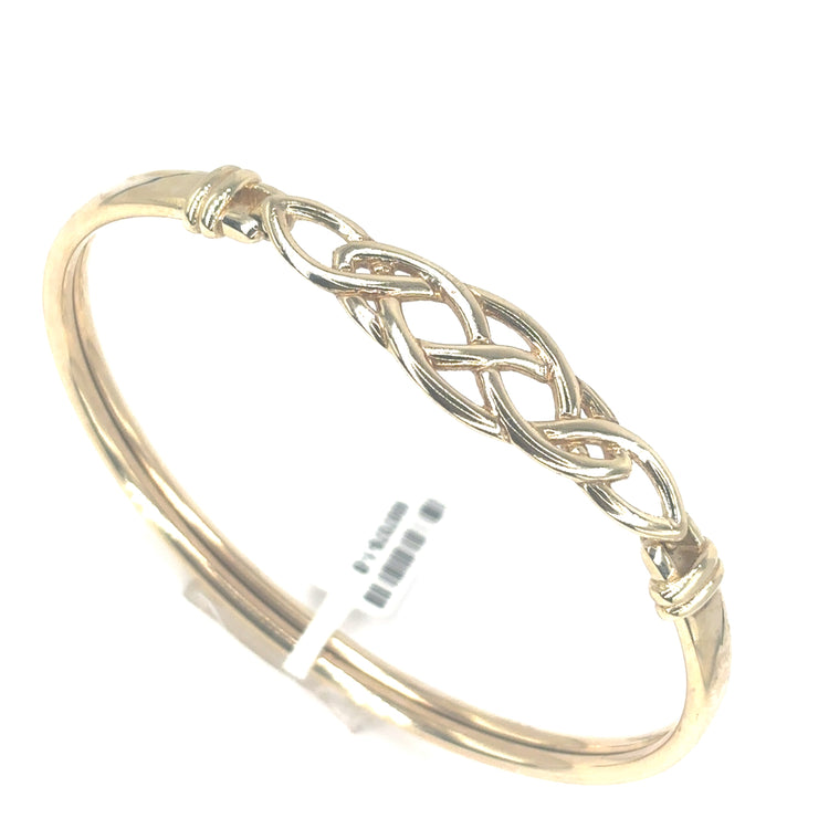 Women’s 9ct Yellow Gold Celtic Openwork Bangle - 8g - Hyman’s Jewellers