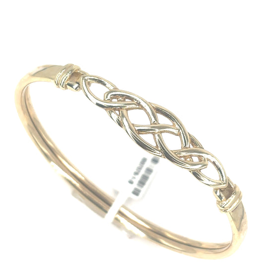 Women’s 9ct Yellow Gold Celtic Openwork Bangle - 8g - Hyman’s Jewellers