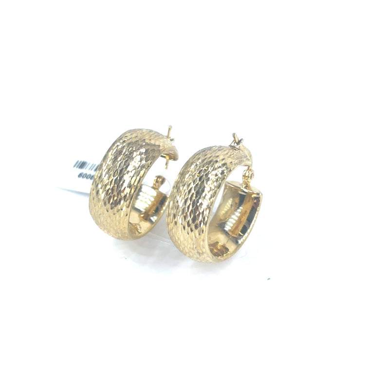 Women’s 9ct Yellow Gold Chunky Hoop Earrings - 2.2g - Hyman’s Jewellers
