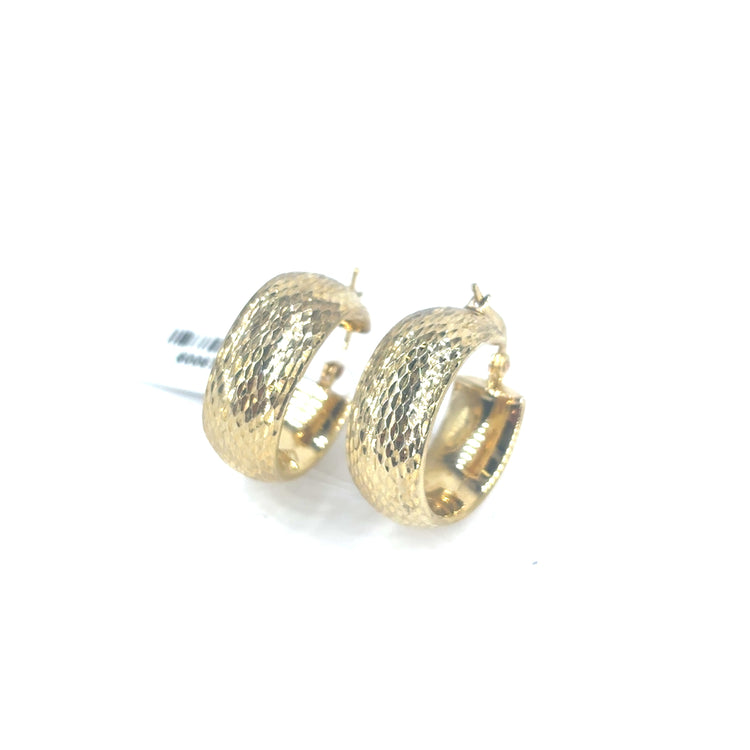 Women’s 9ct Yellow Gold Chunky Hoop Earrings - 2.2g - Hyman’s Jewellers