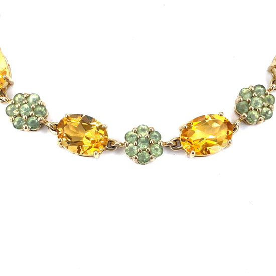 Women’s 9ct Yellow Gold Citrine Peridot Bracelet - Hyman’s Jewellers