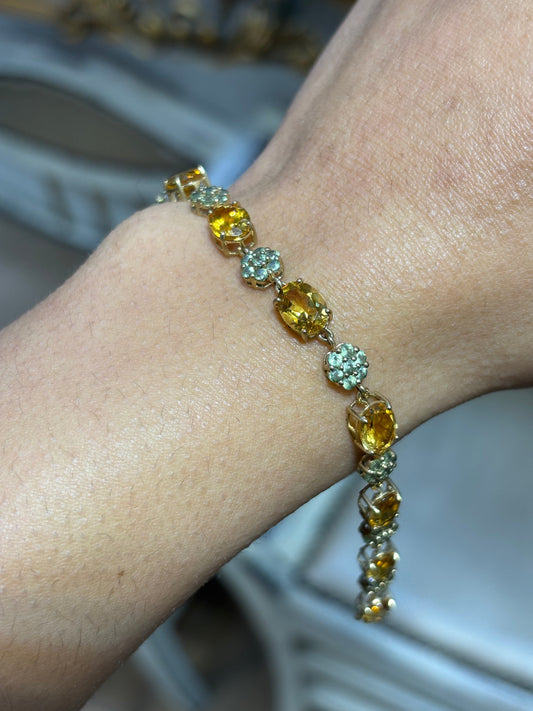 Women’s 9ct Yellow Gold Citrine Peridot Bracelet - Hyman’s Jewellers