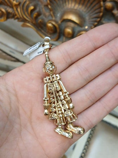 Women's 9ct Yellow Gold Clown Pendant Cz Eyes - Hyman’s Jewellers