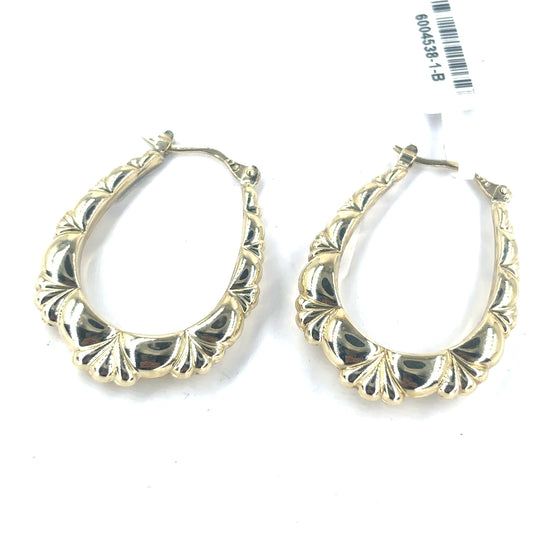 Women’s 9ct Yellow Gold Creole Hoop Earrings - 1.2g 3cm - Hyman’s Jewellers