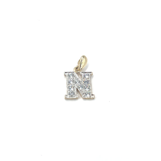 Women’s 9ct Yellow Gold Cz Set Initial Pendant - 1.2g - Hyman’s Jewellers