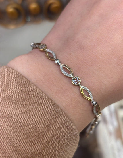 Women’s 9ct Yellow Gold Diamond 21 Bracelet - Hyman’s Jewellers