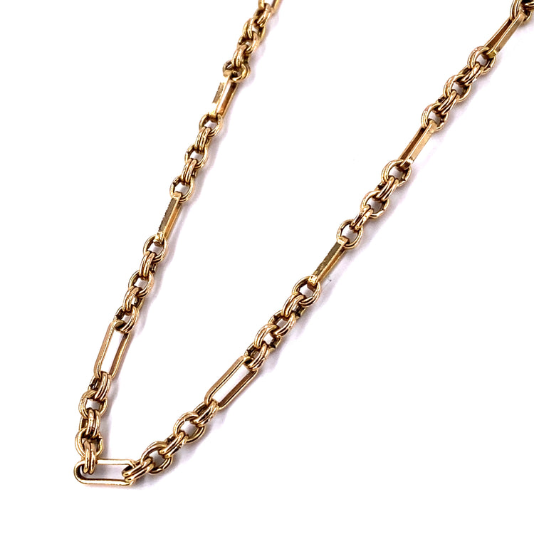 Women’s 9ct Yellow Gold Fancy Figaro Chain - Hyman’s Jewellers