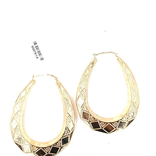Women's 9ct Yellow Gold Geometric Hoop Earrings - Hyman’s Jewellers