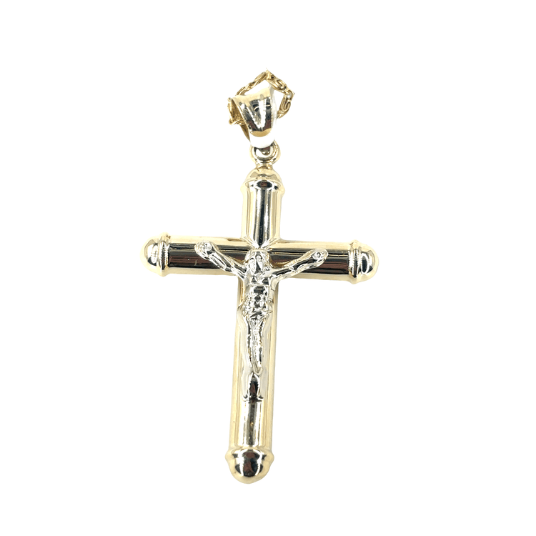 Women’s 9ct Yellow Gold Hollow Cross with Crucifix Detail - Hyman’s Jewellers