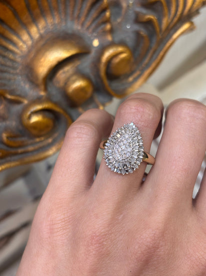 Women’s 9ct Yellow Gold Pear Shaped Diamond Ring - 0.50ct - Hyman’s Jewellers