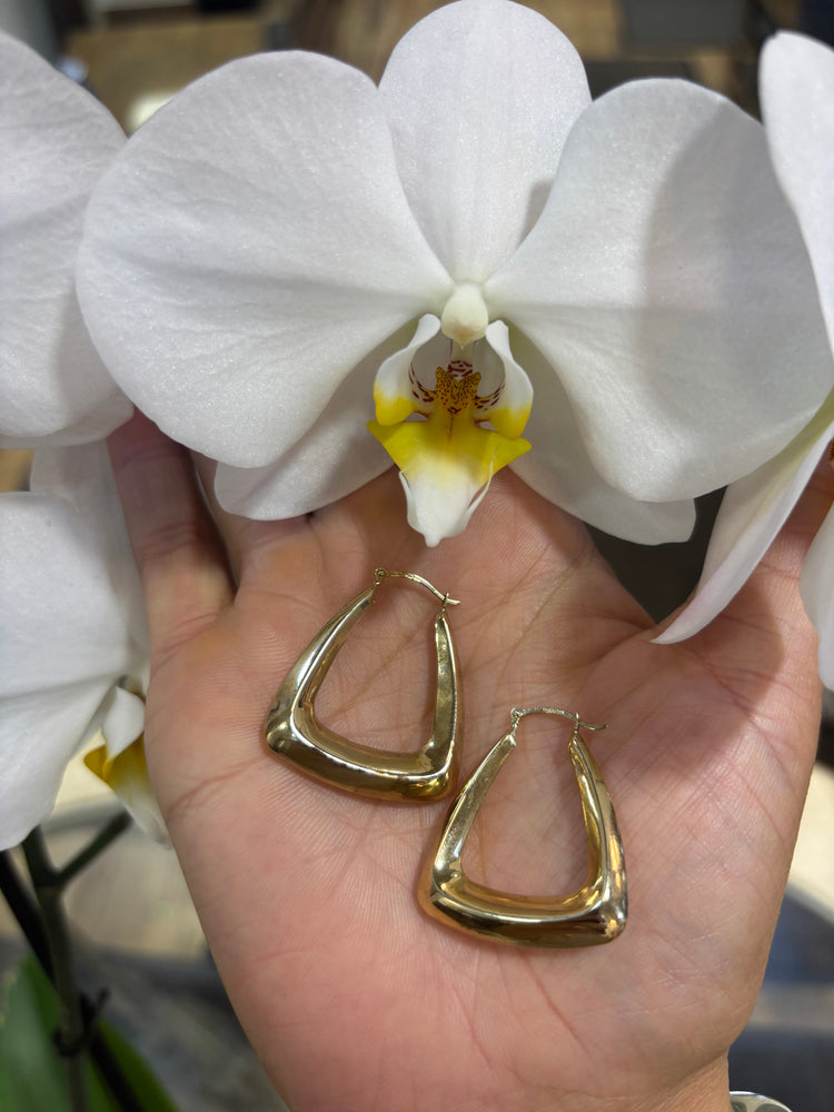 Women’s 9ct Yellow Gold Polished Hoop Earrings - 1.9g - Hyman’s Jewellers