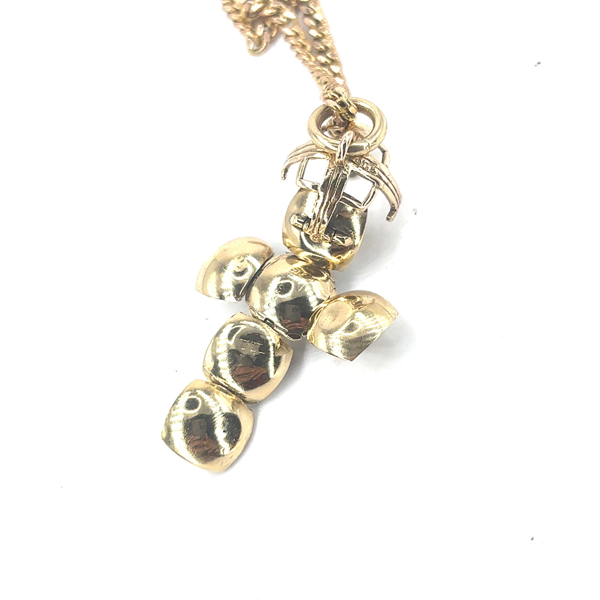 Women’s 9ct Yellow Gold & Silver Articulated Masonic Ball - 6g - Hyman ...