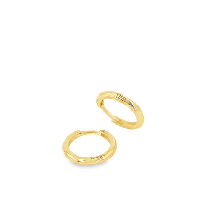 Women’s 9ct Yellow Gold Small Sleeper Hoops - 1.5g - Hyman’s Jewellers