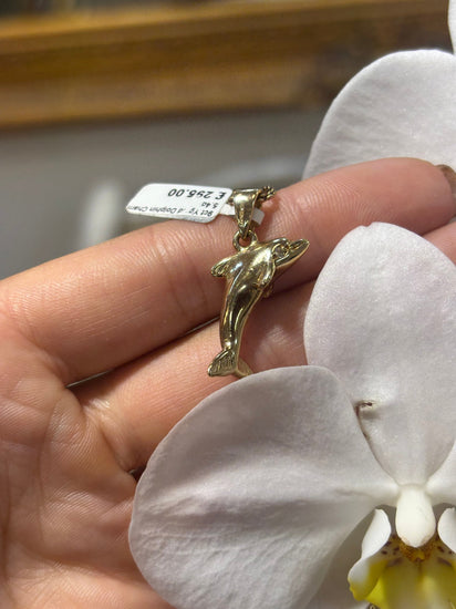 Women’s 9ct Yellow Gold Solid Dolphin Pendant - 5.4g - Hyman’s Jewellers