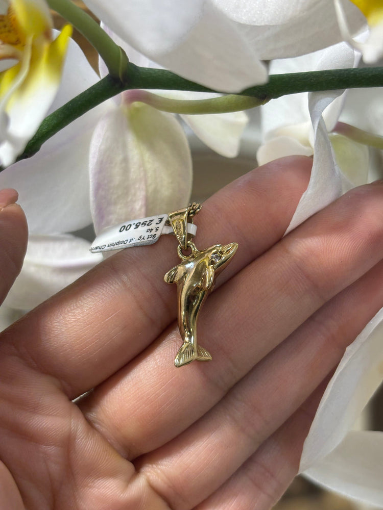 Women’s 9ct Yellow Gold Solid Dolphin Pendant - 5.4g - Hyman’s Jewellers