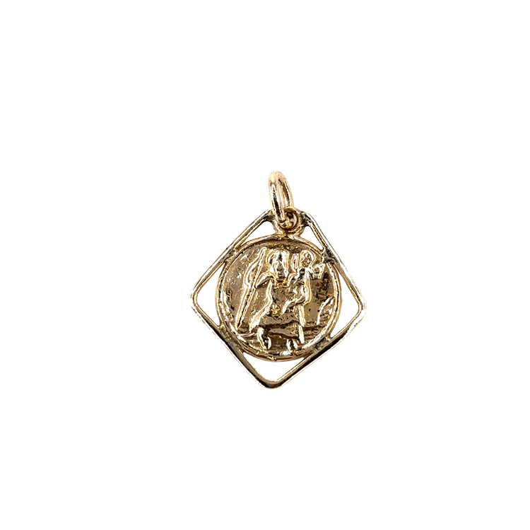 Women’s 9ct Yellow Gold St Christopher Pendant - Hyman’s Jewellers