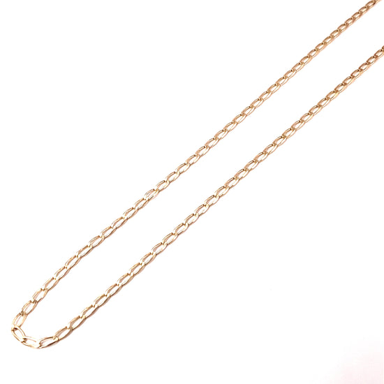 Women’s 9ct Yellow Gold Stretched Curb Chain - 4.8g 28” - Hyman’s Jewellers