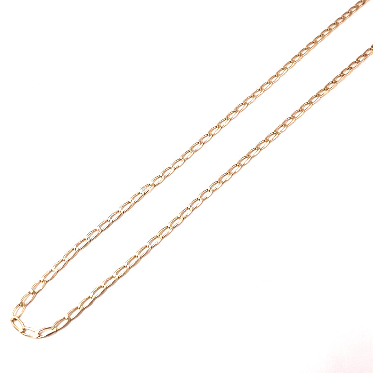 Women’s 9ct Yellow Gold Stretched Curb Chain - 4.8g 28” - Hyman’s Jewellers