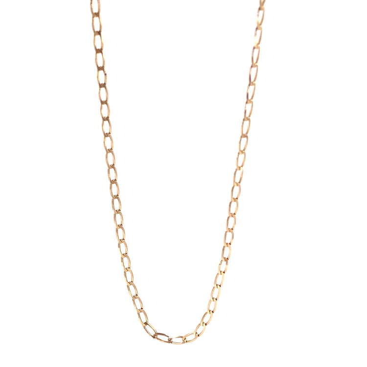 Women’s 9ct Yellow Gold Stretched Curb Chain - 4.8g 28” - Hyman’s Jewellers