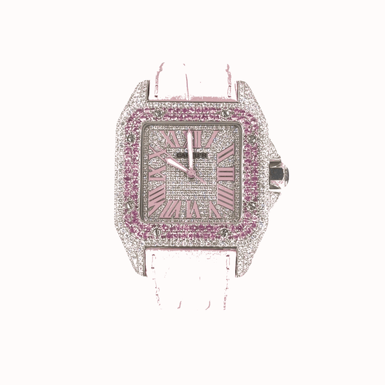 Women’s Cartier Santos 100 XL “Pink Panther" Watch - Hyman’s Jewellers