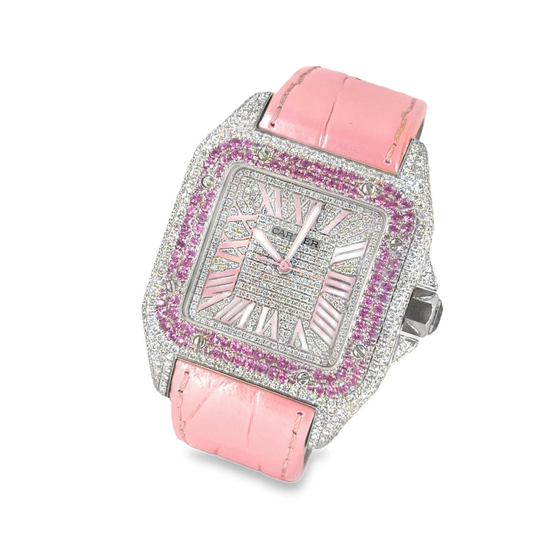 Women’s Cartier Santos 100 XL “Pink Panther" Watch - Hyman’s Jewellers