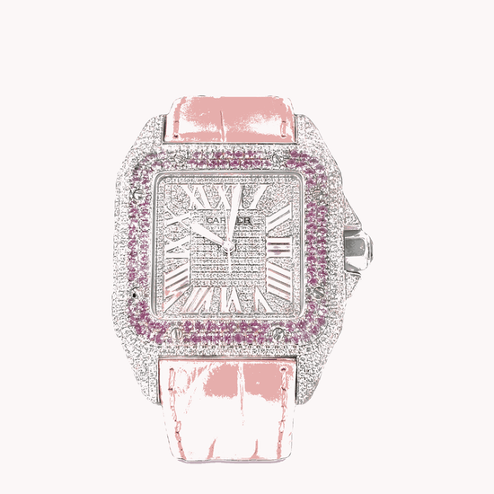 Women’s Cartier Santos 100 XL “Pink Panther" Watch - Hyman’s Jewellers