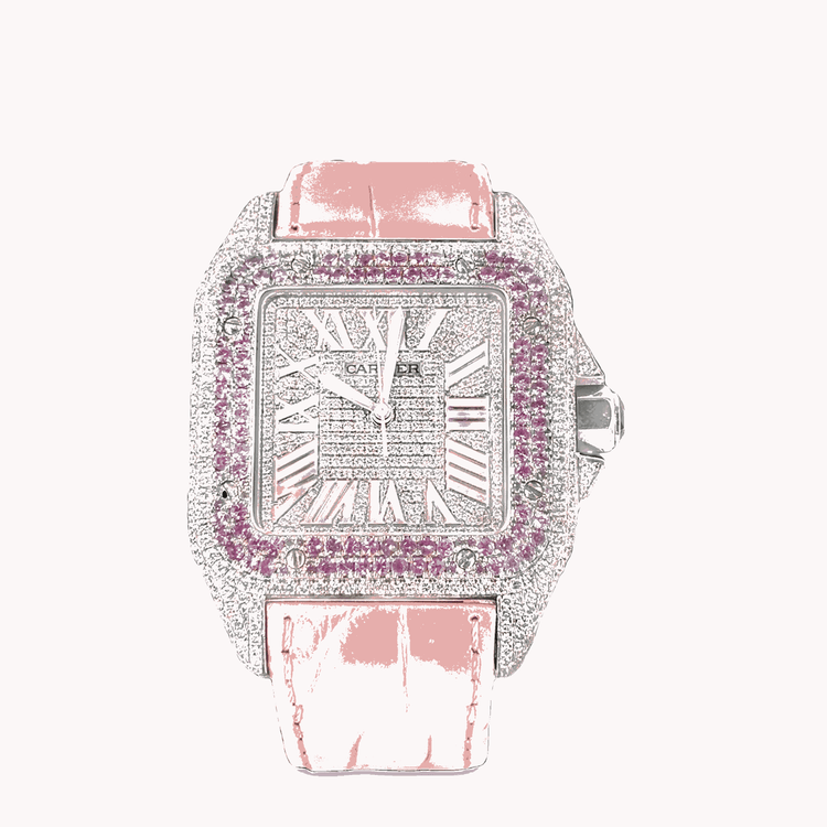 Women’s Cartier Santos 100 XL “Pink Panther" Watch - Hyman’s Jewellers