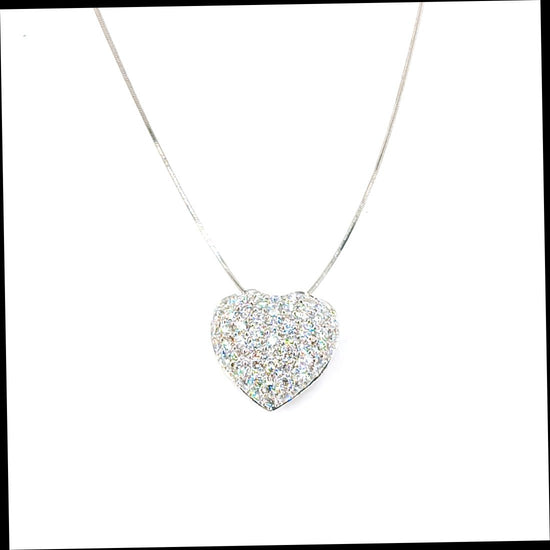 Women's Platinum Heart Diamond Pendant & Necklace - 1.5cts - Hyman’s Jewellers