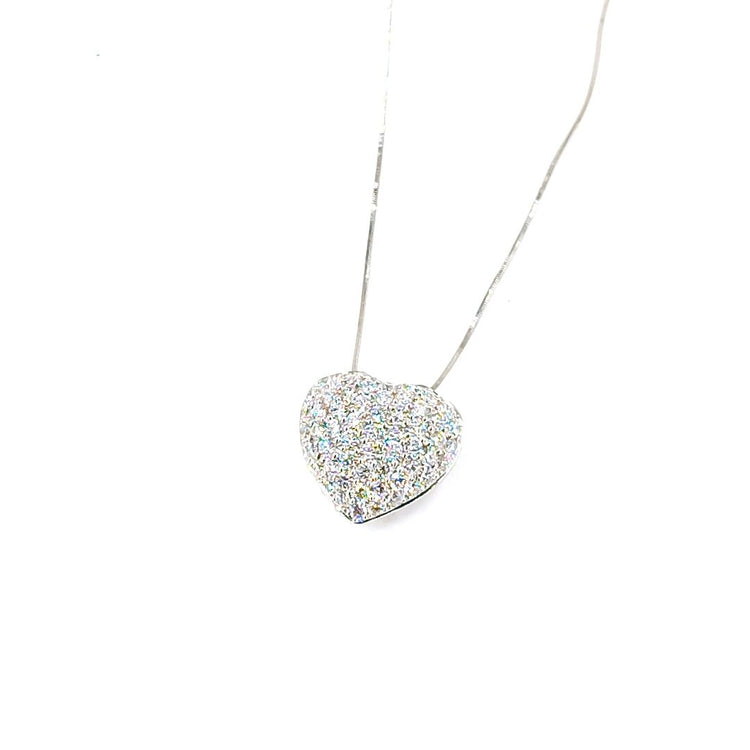 Women's Platinum Heart Diamond Pendant & Necklace - 1.5cts - Hyman’s Jewellers