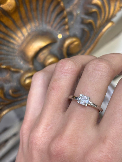 Women’s Platinum Natural Baguette & Brilliant Diamond Ring - 0.35ct - Hyman’s Jewellers