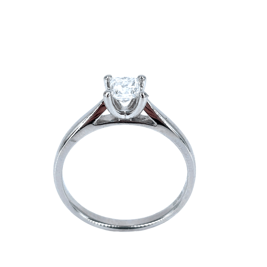 Women’s Platinum Solitaire Ring with Princess Cut Diamond - 0.35ct - Hyman’s Jewellers