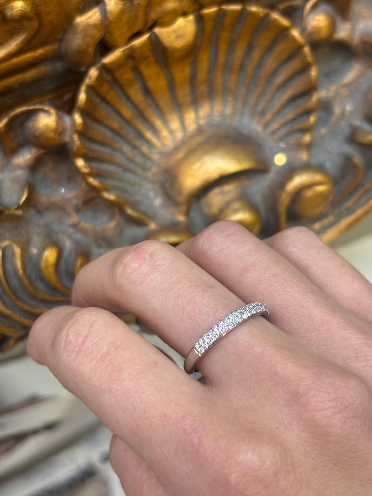 Women’s Platinum 'Vera Wang Love' Diamond Half Eternity Ring - 5.7g 0.37ct - Hyman’s Jewellers