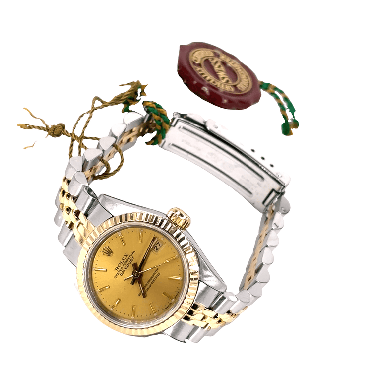 Women’s Rolex Datejust Bimetal Wristwatch with Champagne Dial - 26mm 1986 - Hyman’s Jewellers