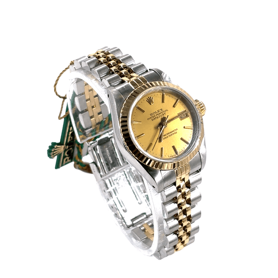 Women’s Rolex Datejust Bimetal Wristwatch with Champagne Dial - 26mm 1986 - Hyman’s Jewellers