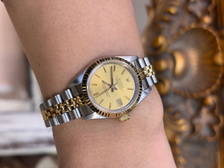 Women’s Rolex DateJust Stainless Steel & 18ct Wristwatch - 26mm - Hyman’s Jewellers