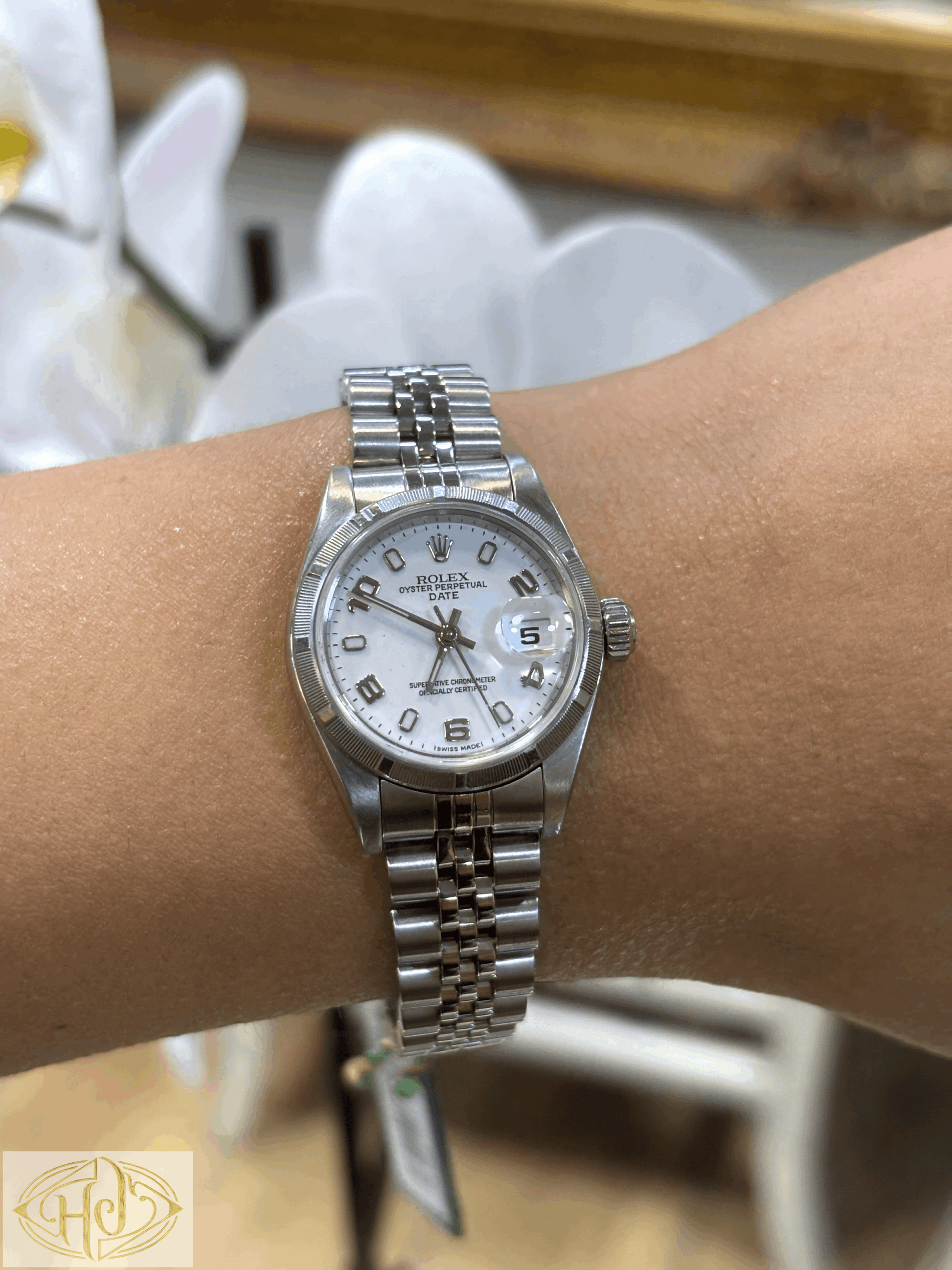 Women’s Stainless Steel Rolex Oyster Perpetual Date Watch - 26mm - Hyman’s Jewellers