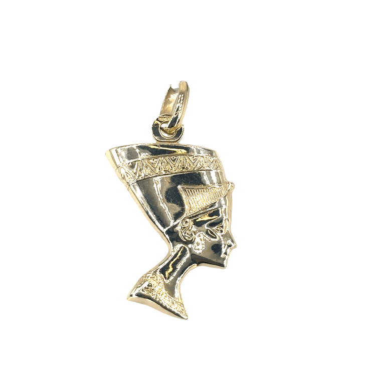 Yellow Gold Nefertiti Pendant with Intricate Design - Hyman’s Jewellers