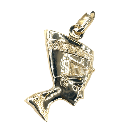 Yellow Gold Nefertiti Pendant with Intricate Design - Hyman’s Jewellers