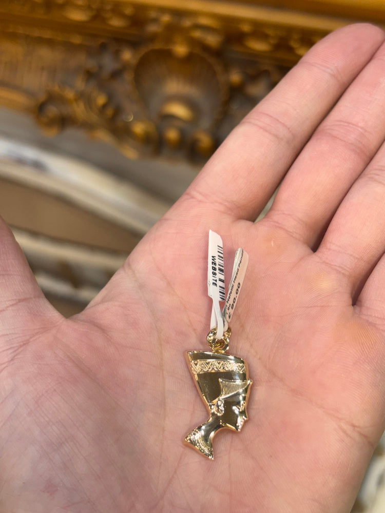 Yellow Gold Nefertiti Pendant with Intricate Design - Hyman’s Jewellers