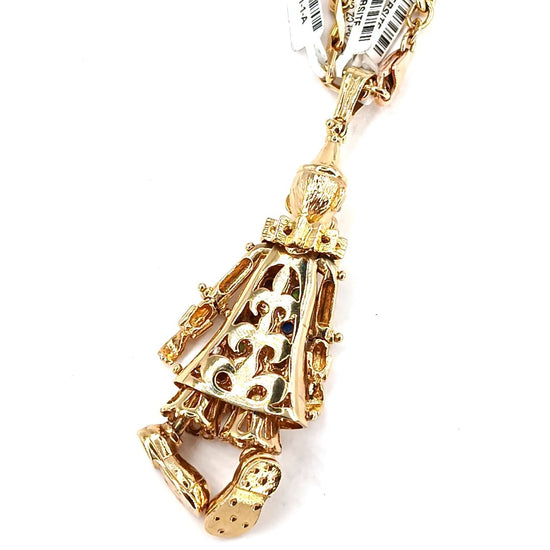 Yellow Gold Whimsical Clown Pendant - 20.3g - Hyman’s Jewellers